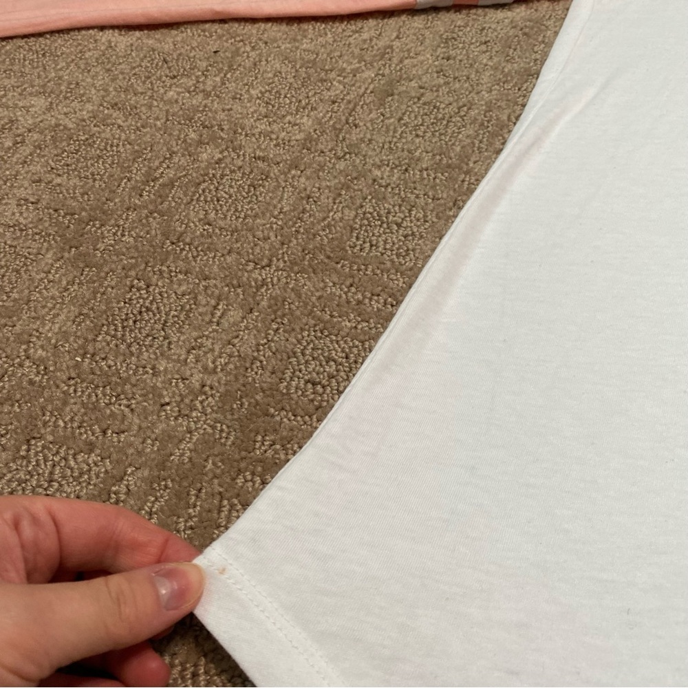 {Z Supply} The Varsity White and Peach Baseball Tee ~ Size XS - Picture 14 of 16